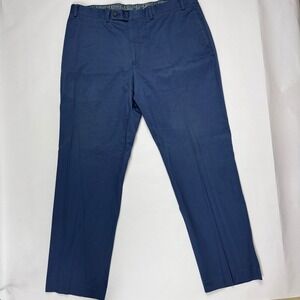 Lauren Ralph Lauren Mens 39x31 Blue Twill Flat Front Dress Pants Paisley Chinos